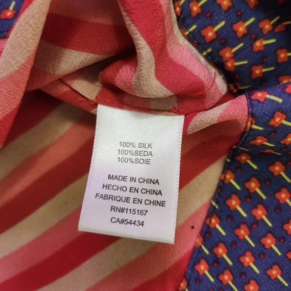 Jenny han Anthropologie Striped Halter Neck 100% Silk Top Sz S - Picture 4 of 7